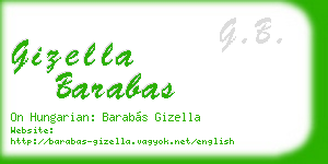 gizella barabas business card