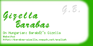 gizella barabas business card